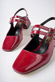 Muggo JANE Guaranteed Backless Square-Toed Women Casual Short Heeled Shoes