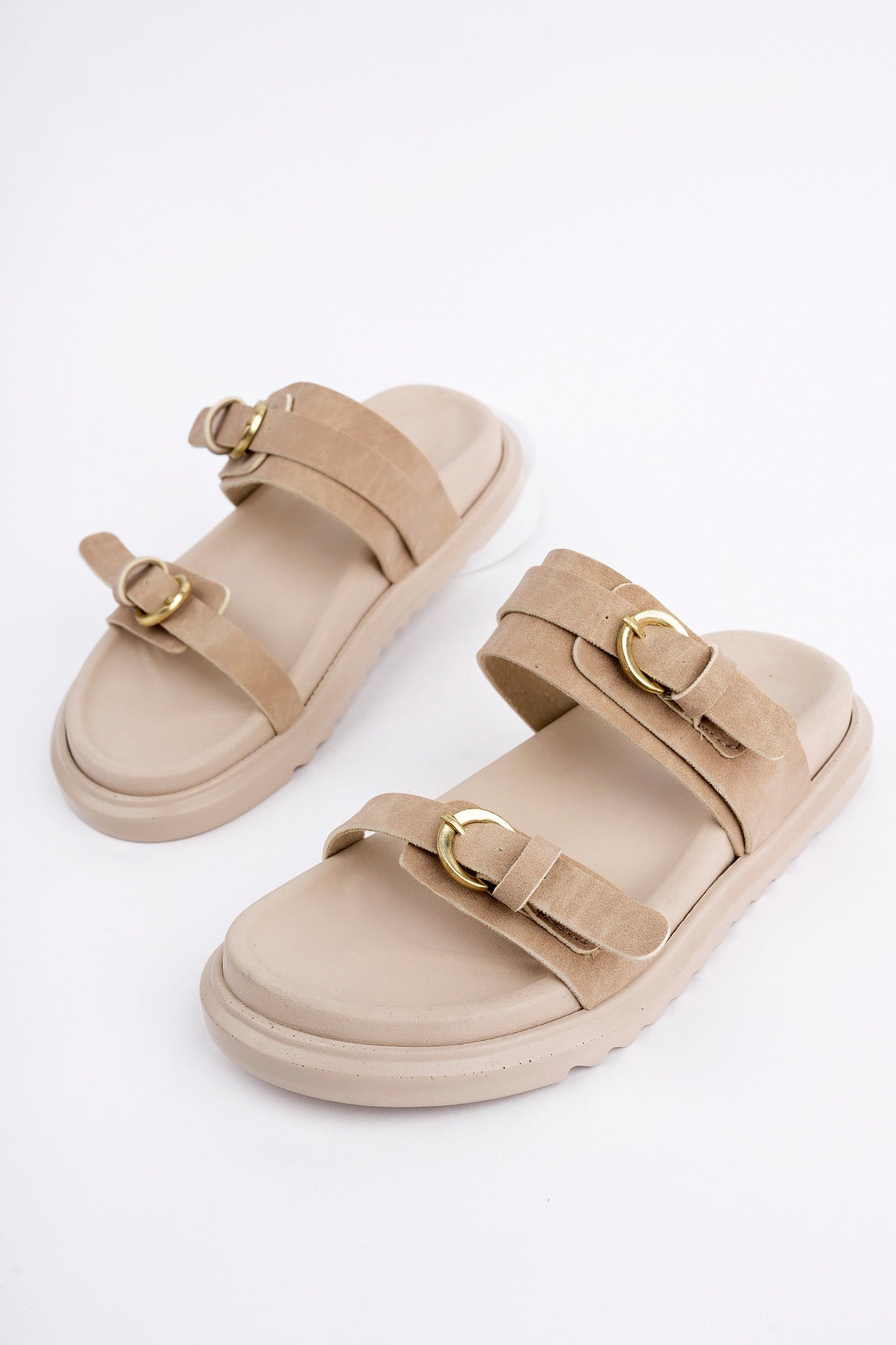 Muggo OVELA Double-Strap Adjustable Belted Casual Women Slippers