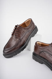 Muggo NORMAN Guaranteed Casual Classic Genuine Leather Casual  Comfortable Orthopedic Thick Sole Men Shoes
