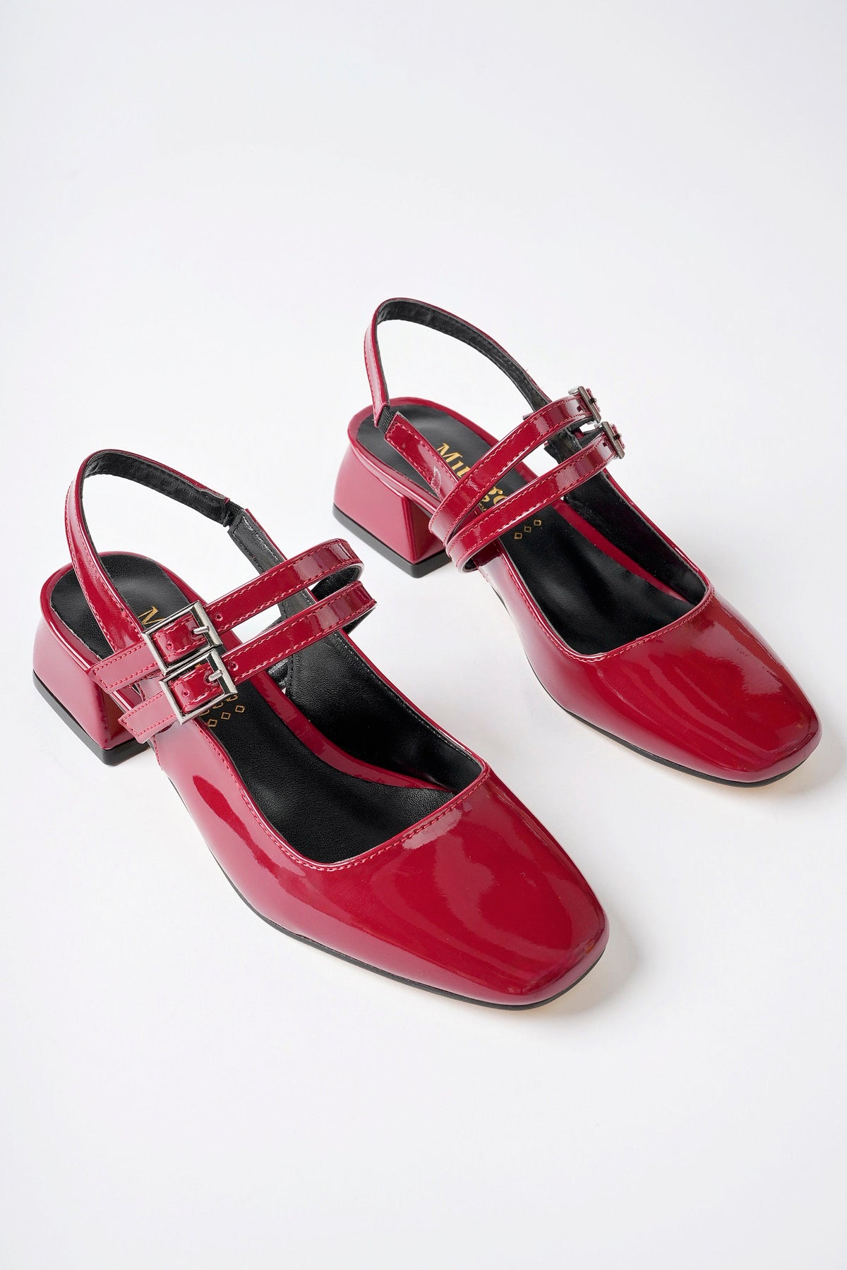 Muggo JANE Guaranteed Backless Square-Toed Women Casual Short Heeled Shoes