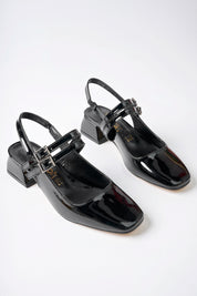 Muggo JANE Guaranteed Backless Square-Toed Women Casual Short Heeled Shoes
