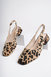 Muggo LOIS Guaranteed Backless Square-Toed Women Short Heeled Shoes