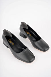 Muggo LILITH Guaranteed Square-Toed Short Heeled Women Casual Shoes