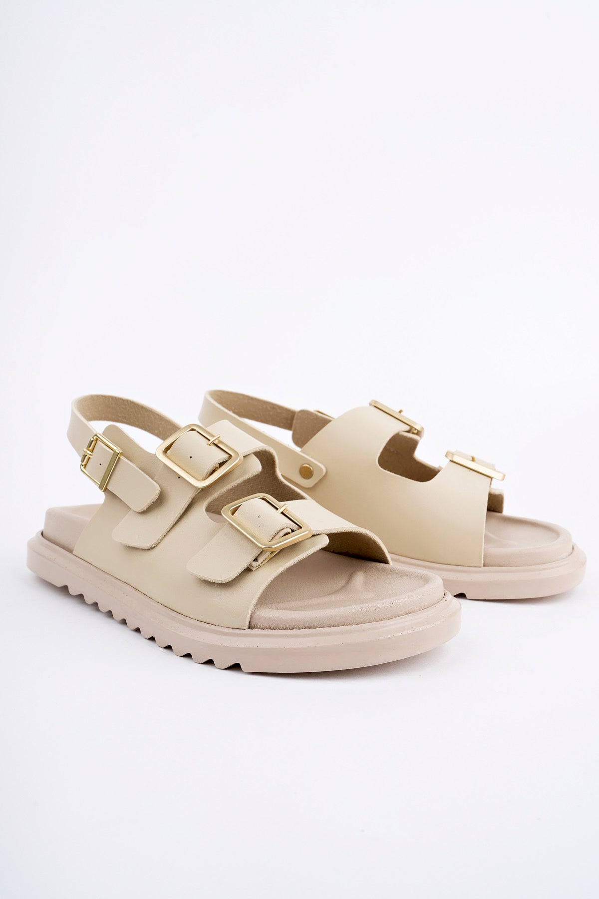 Muggo MEGGIE Double-Strap Adjustable Buckle Daily Women’s Sandal