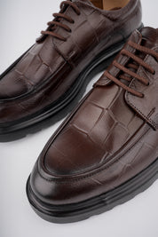 Muggo NORMAN Guaranteed Casual Classic Genuine Leather Casual  Comfortable Orthopedic Thick Sole Men Shoes