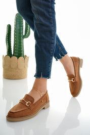 Muggo SUSSIE Guaranteed Metal Buckled Women Loafer Casual Shoes