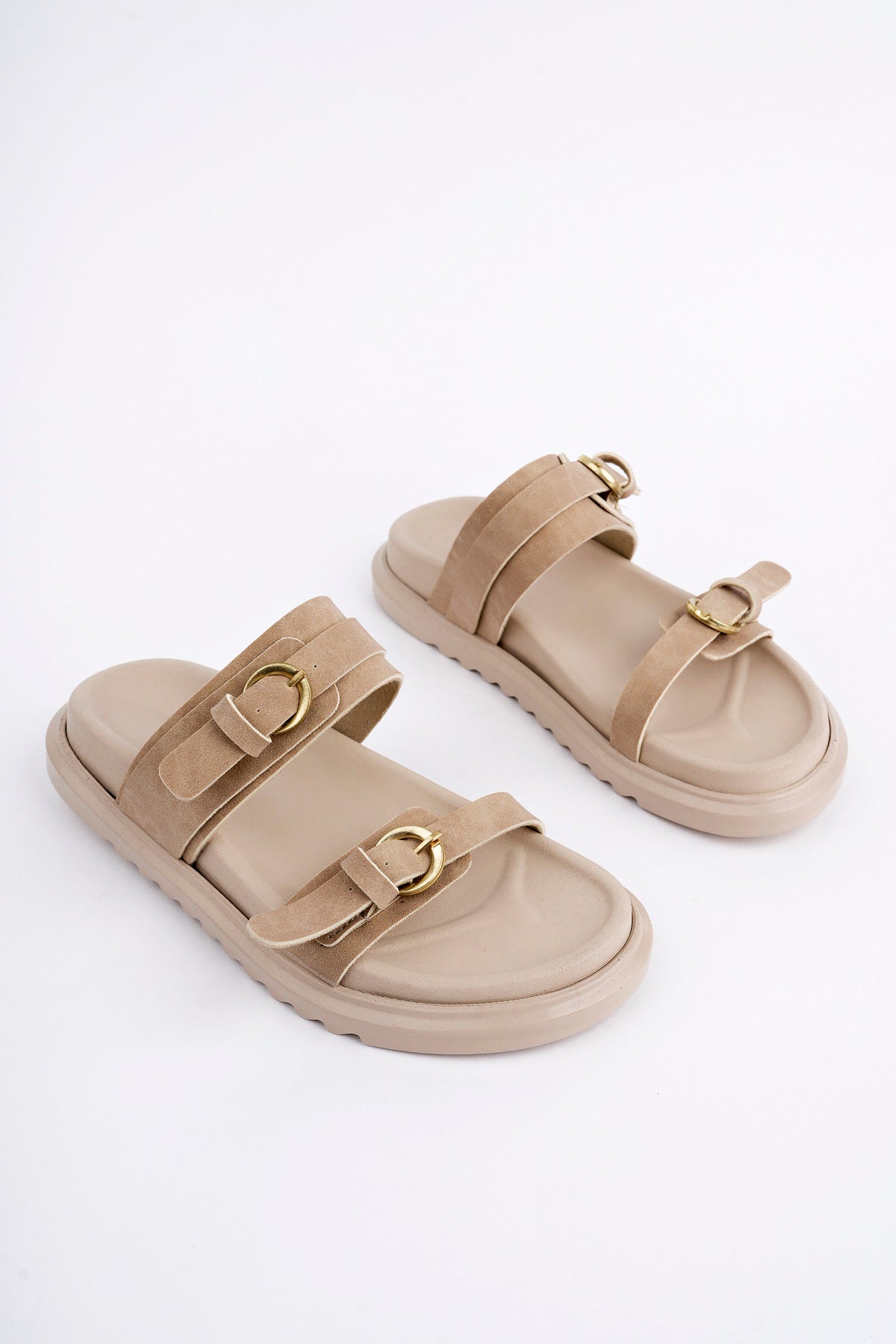 Muggo OVELA Double-Strap Adjustable Belted Casual Women Slippers
