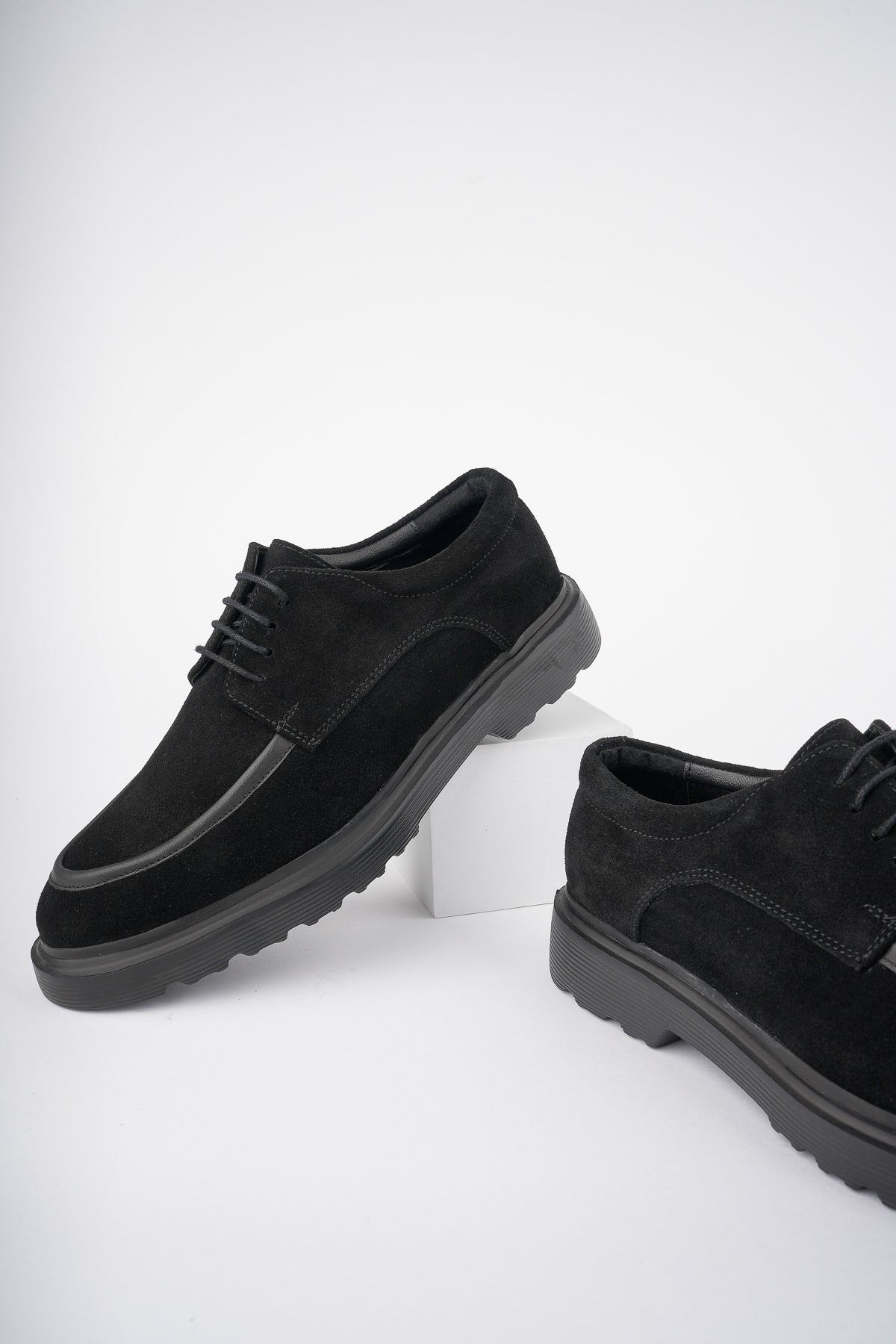Muggo SAMUEL Guaranteed Casual Classic Genuine Leather Casual Comfortable Orthopedic Thick Sole Men Shoes-  Suede