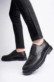 Muggo ANDRE Guaranteed Classic Genuine Leather Laced Orthopedic Men Casual Shoes