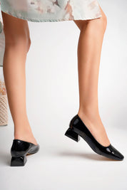 Muggo LILITH Guaranteed Square-Toed Short Heeled Women Casual Shoes