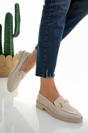 Muggo SUSSIE Guaranteed Metal Buckled Women Loafer Casual Shoes