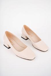Muggo LILITH Guaranteed Square-Toed Short Heeled Women Casual Shoes