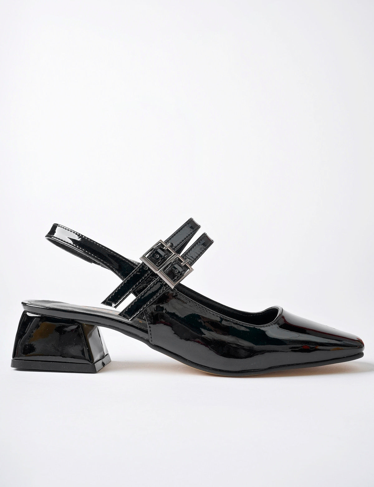 Muggo JANE Guaranteed Backless Square-Toed Women Casual Short Heeled Shoes