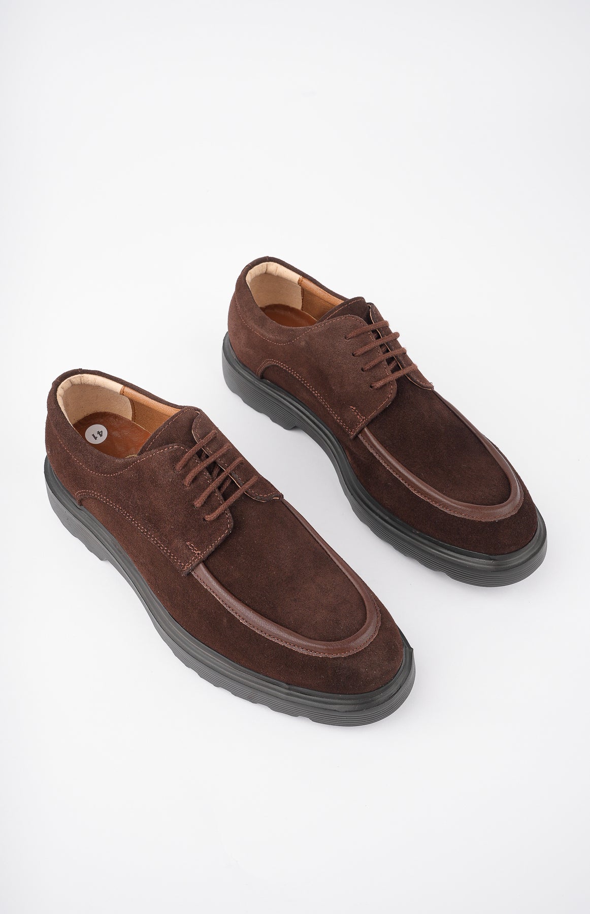 Muggo SAMUEL Guaranteed Casual Classic Genuine Leather Casual Comfortable Orthopedic Thick Sole Men Shoes-  Suede