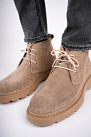 Muggo HENRY Guaranteed Laced Genuine Leather Comfortable Sole Men Chelsea Boot
