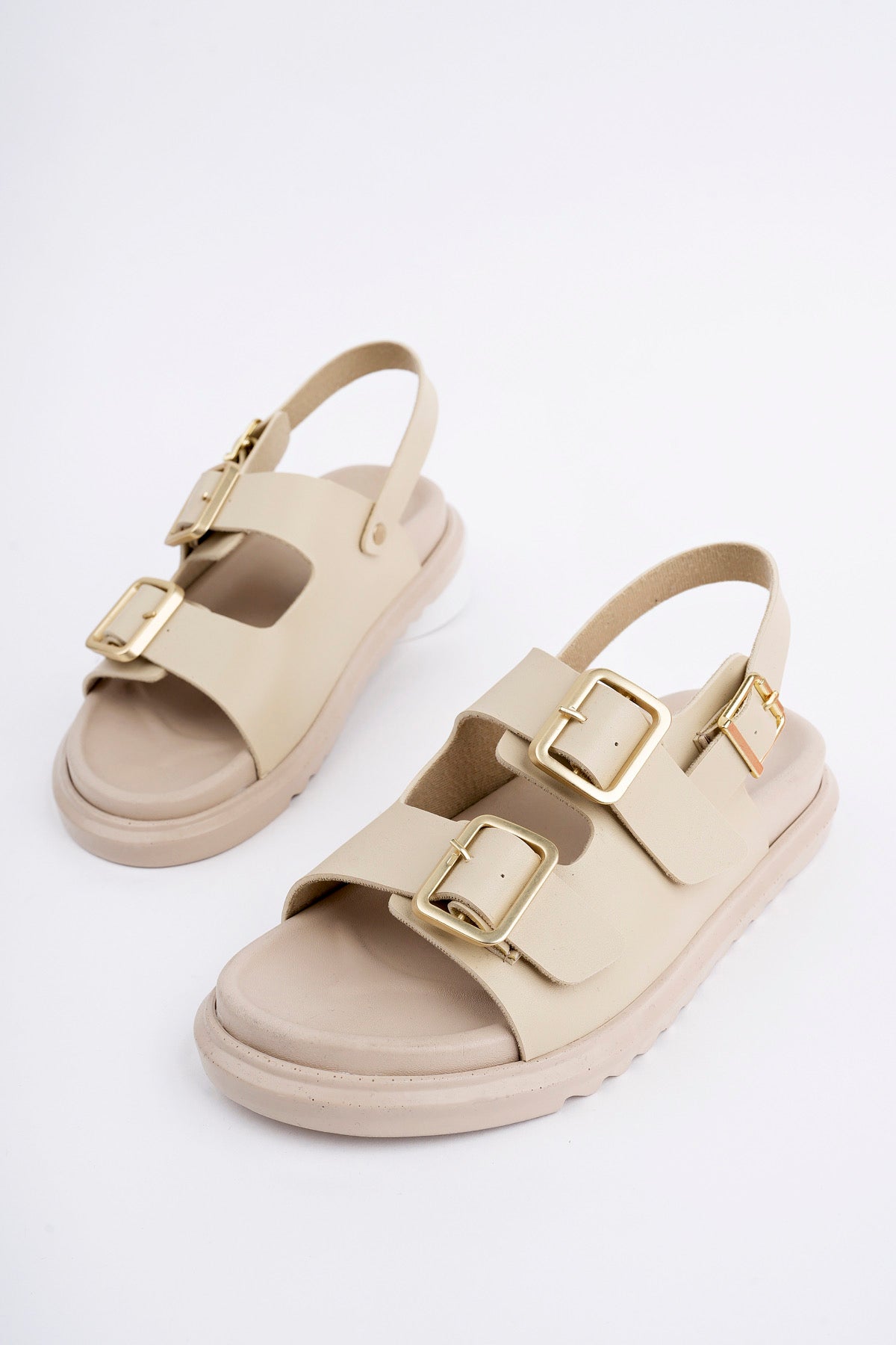 Muggo MEGGIE Double-Strap Adjustable Buckle Daily Women’s Sandal