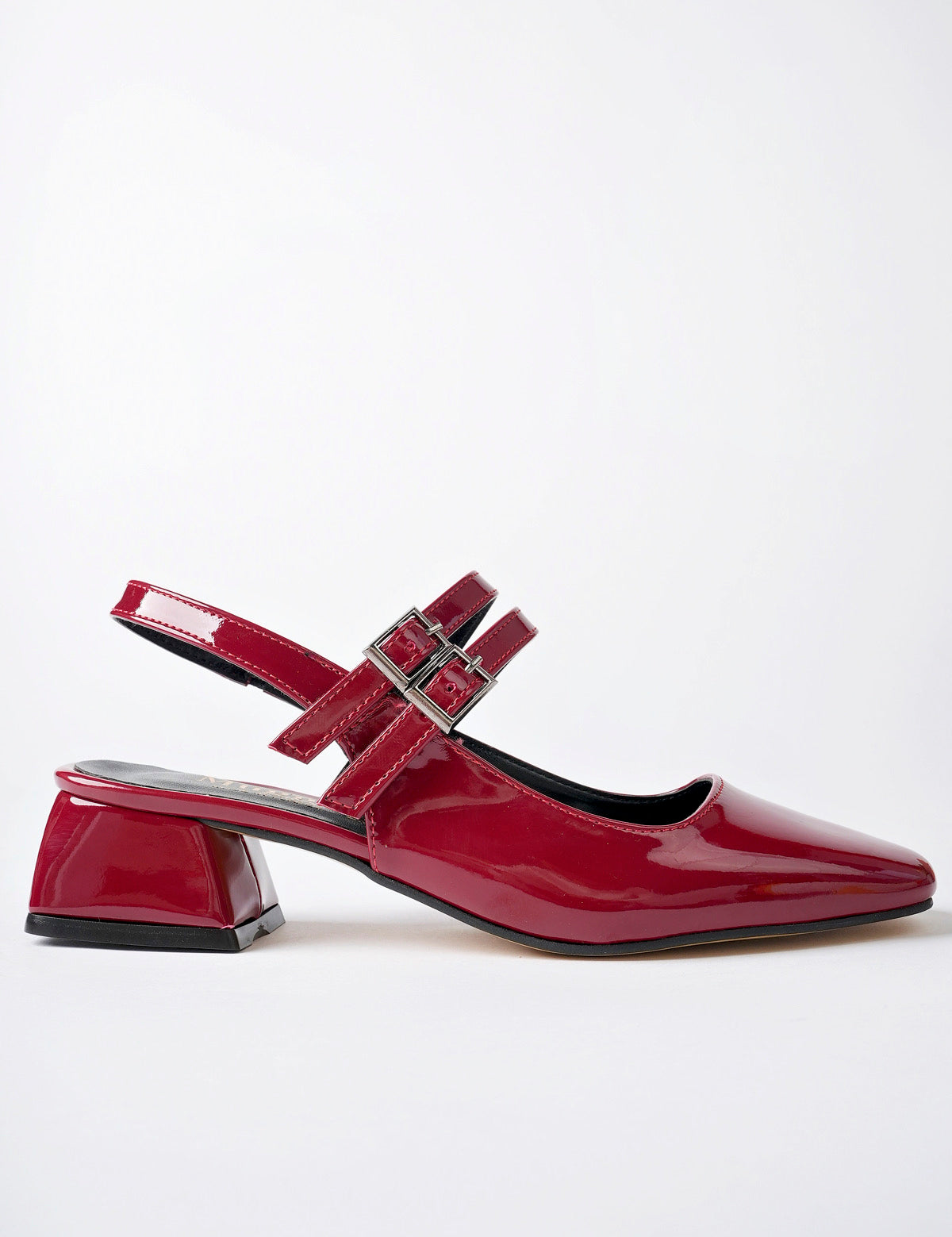 Muggo JANE Guaranteed Backless Square-Toed Women Casual Short Heeled Shoes