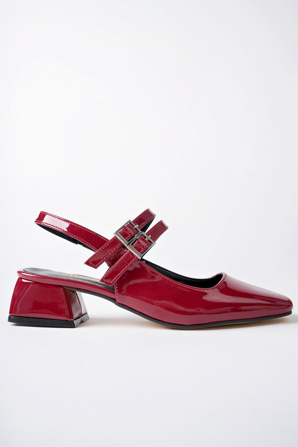 Muggo JANE Guaranteed Backless Square-Toed Women Casual Short Heeled Shoes