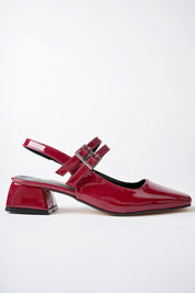 Muggo JANE Guaranteed Backless Square-Toed Women Casual Short Heeled Shoes