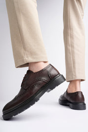 Muggo ANDRE Guaranteed Classic Genuine Leather Laced Orthopedic Men Casual Shoes