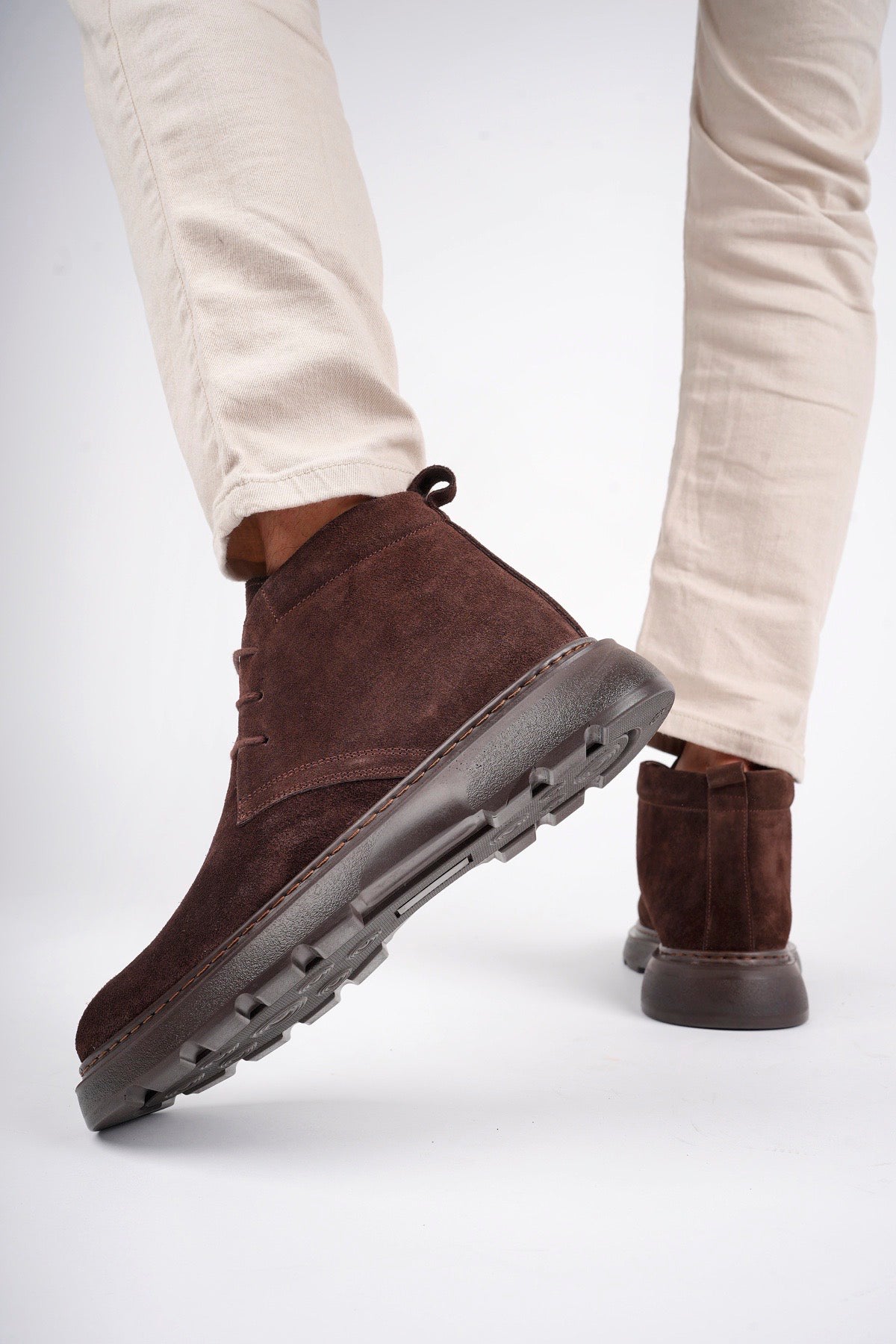 Muggo HENRY Guaranteed Laced Genuine Leather Comfortable Sole Men Chelsea Boot