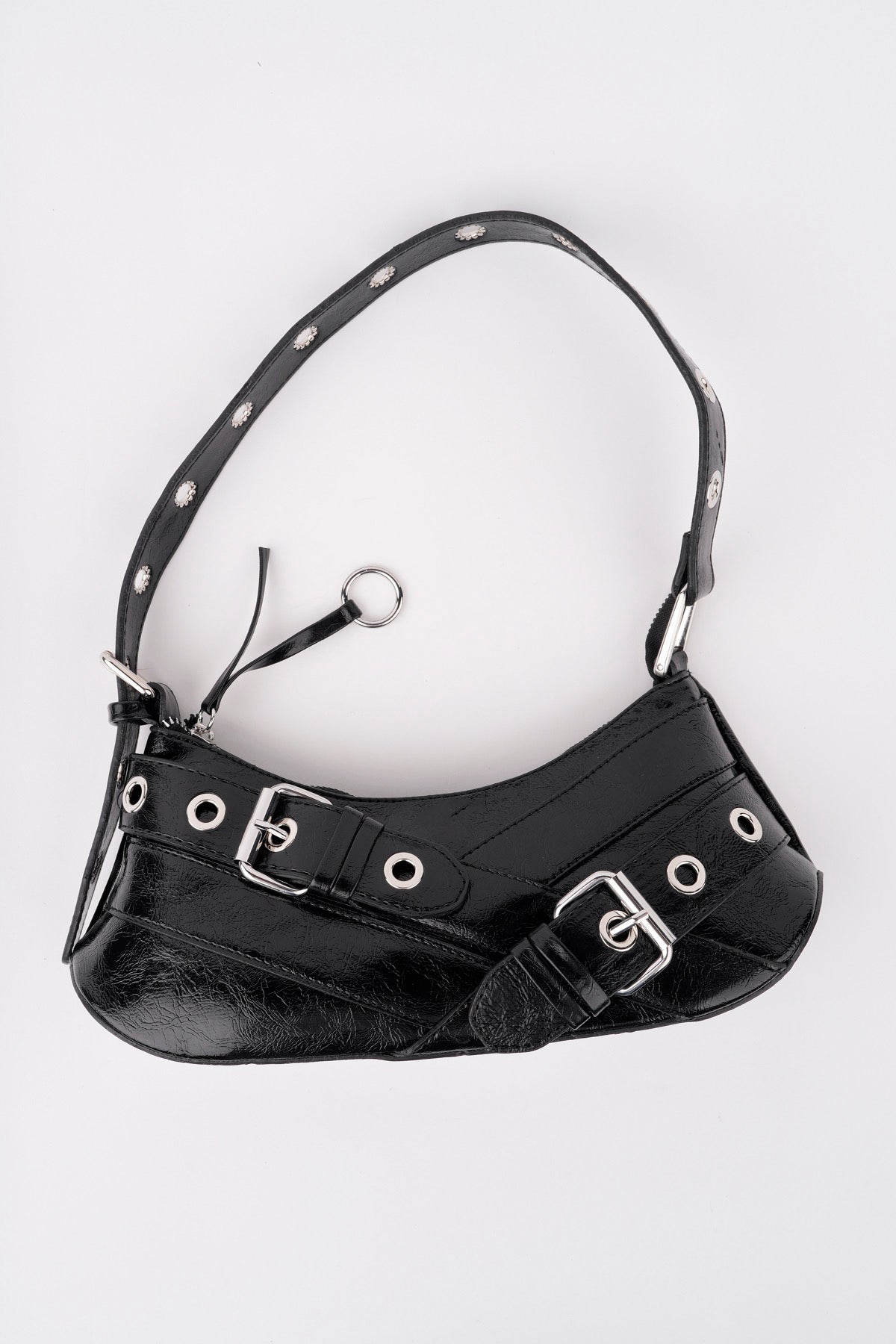 Muggo CHARM Women’s Baguette Bag with Belt Detail