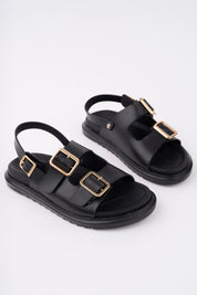Muggo MEGGIE Double-Strap Adjustable Buckle Daily Women’s Sandal