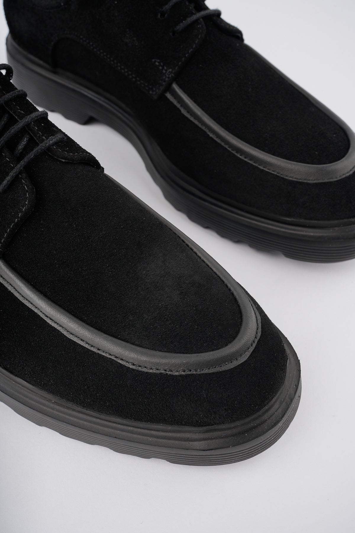 Muggo SAMUEL Guaranteed Casual Classic Genuine Leather Casual Comfortable Orthopedic Thick Sole Men Shoes-  Suede