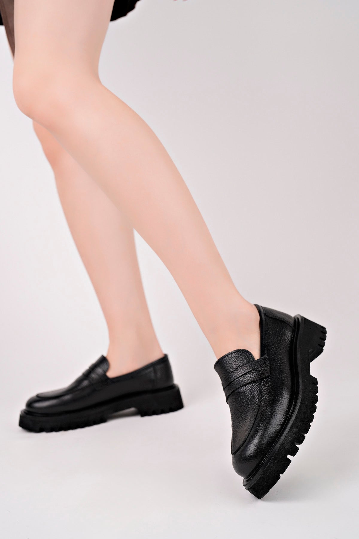 Muggo PARADISE Genuine Leather Thick Sole Casual Moccasin Women Loafer Shoes