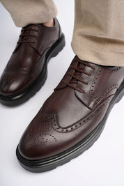 Muggo ANDRE Guaranteed Classic Genuine Leather Laced Orthopedic Men Casual Shoes