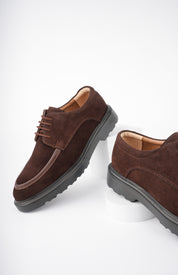 Muggo SAMUEL Guaranteed Casual Classic Genuine Leather Casual Comfortable Orthopedic Thick Sole Men Shoes-  Suede
