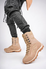 Muggo LOVAX Guaranteed Tactical Combat Zippered and Laced Combat Desert Boot