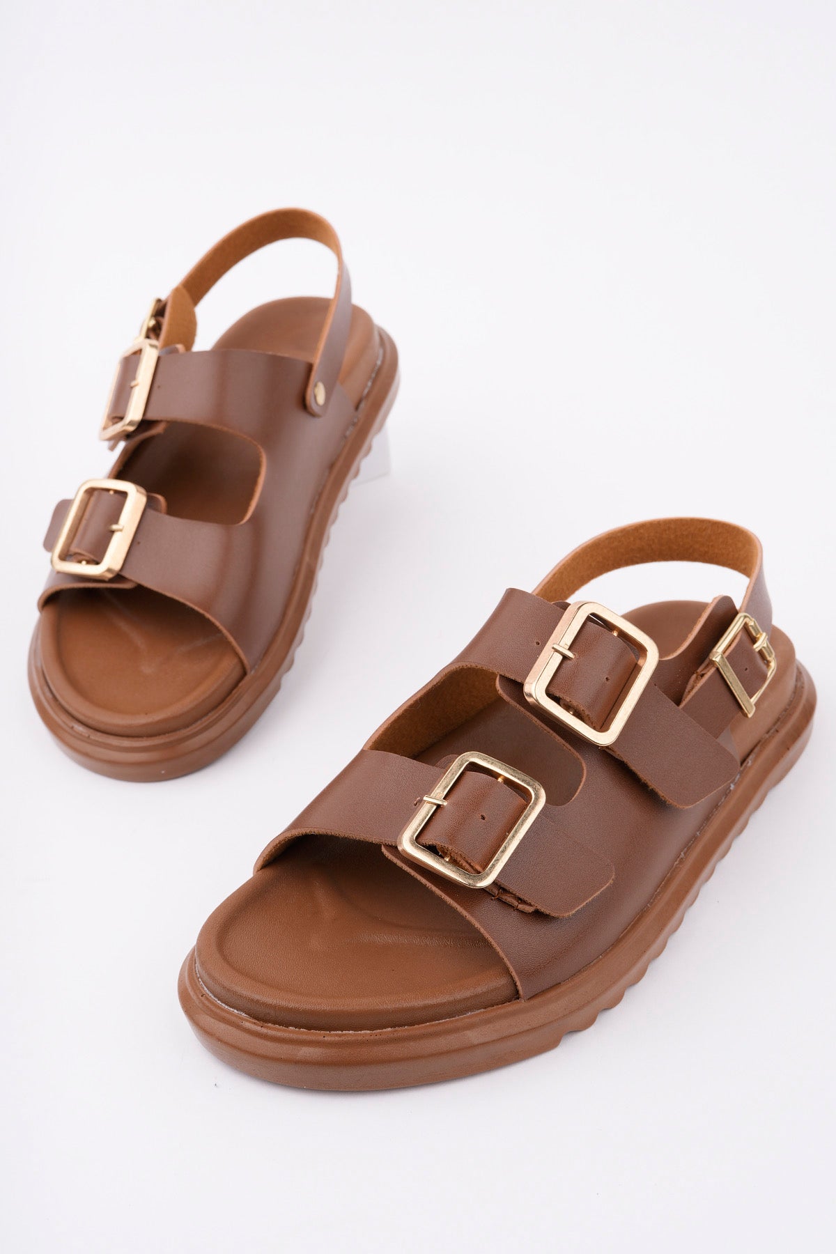 Muggo MEGGIE Double-Strap Adjustable Buckle Daily Women’s Sandal