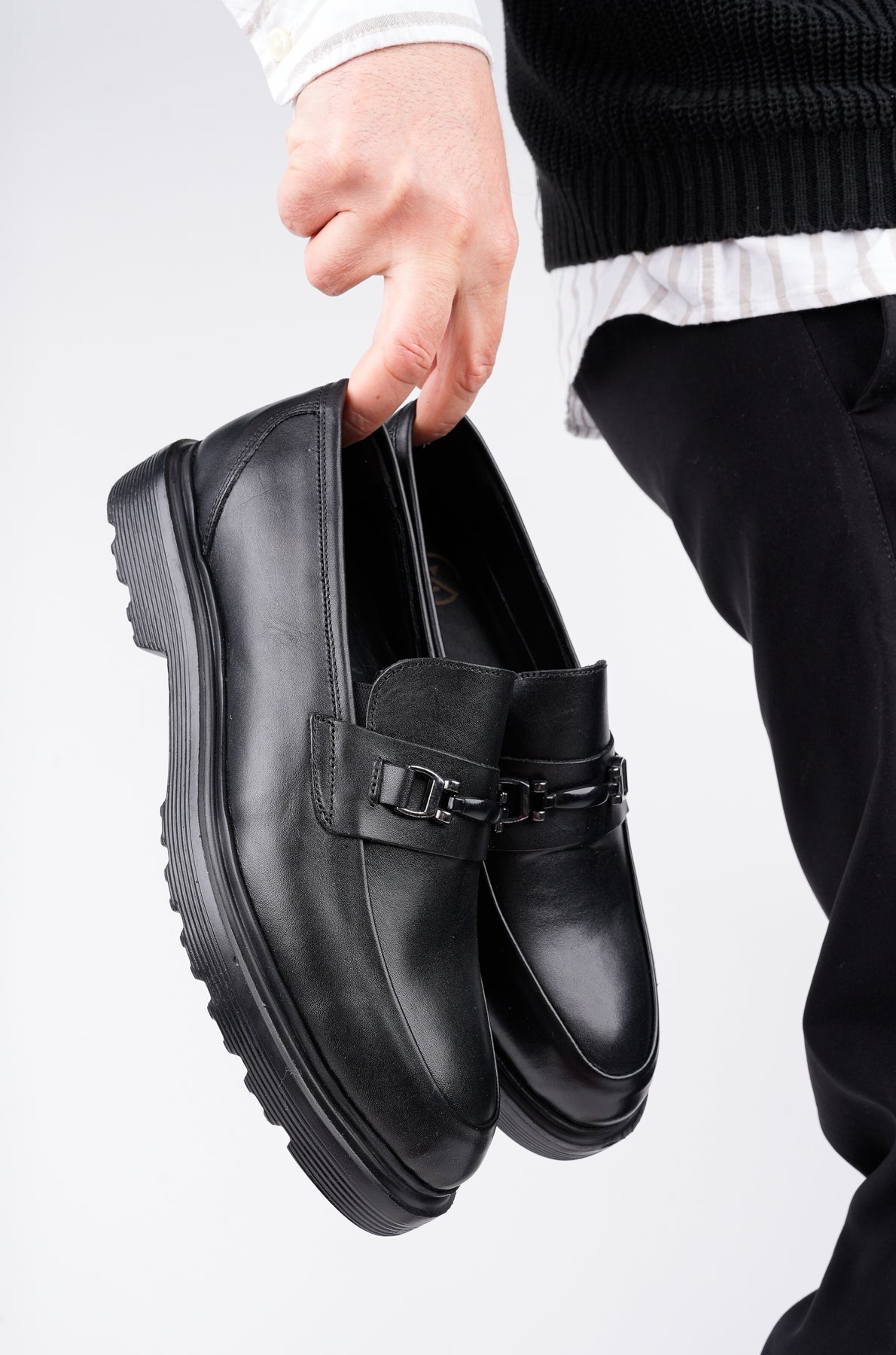 Muggo FABREGAS Genuine Leather Classic Casual Orthopedic Men Shoes