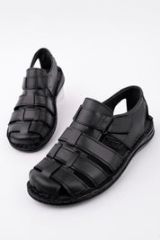 Muggo Edinburg Guaranteed Men Casual Genuine Leather Comfortable Soft Sole Orthopedic Sandal