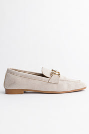 Muggo MONA Guaranteed Metal Buckled Leather Women Loafer Casual Shoes