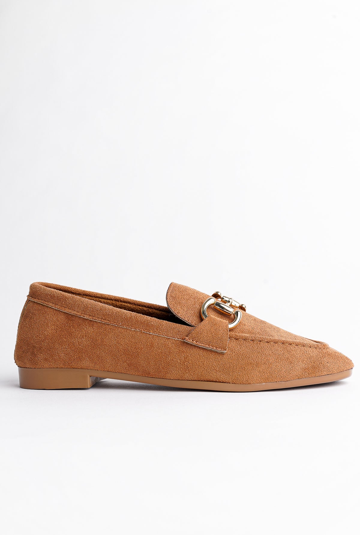 Muggo MONA Guaranteed Metal Buckled Leather Women Loafer Casual Shoes