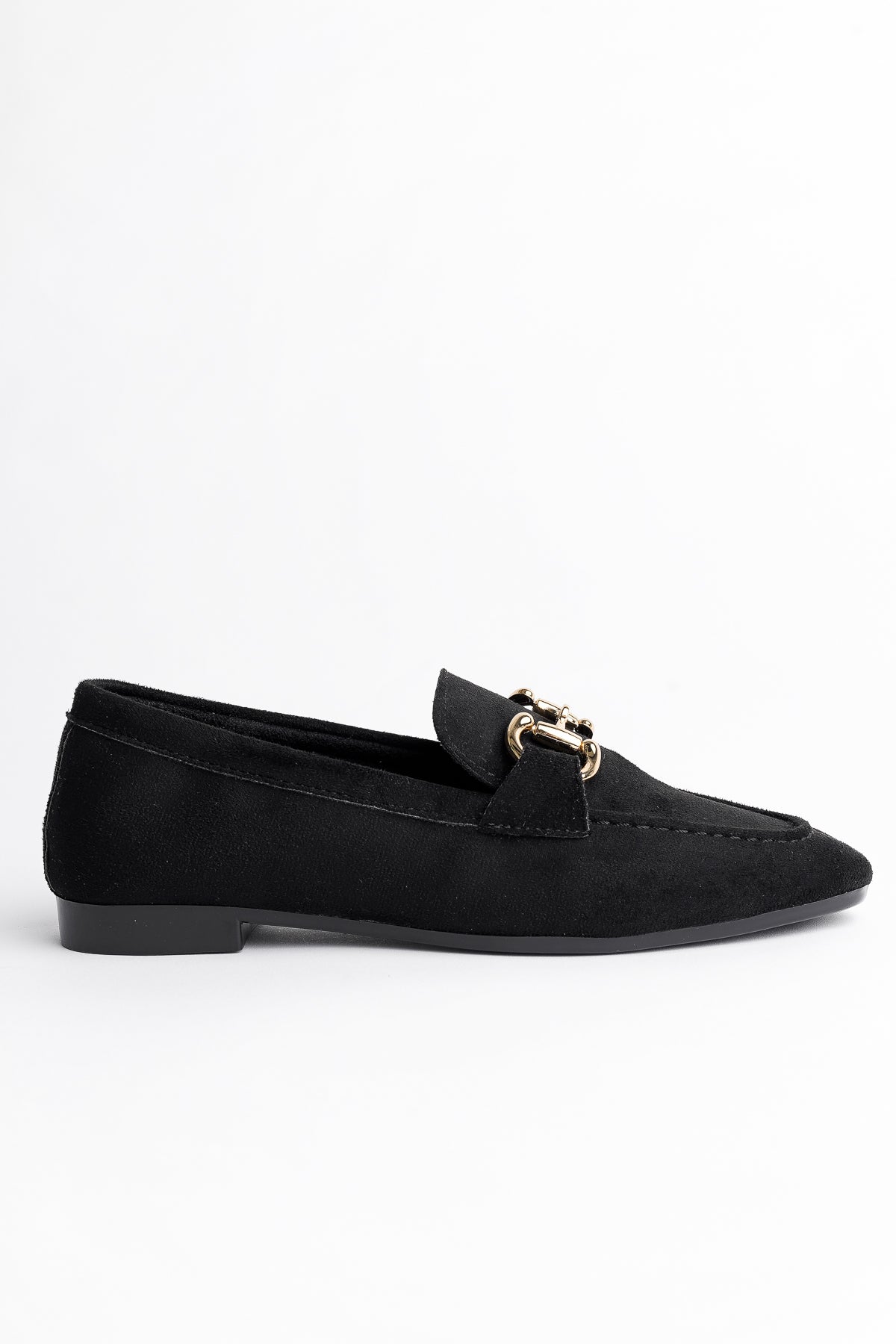 Muggo MONA Guaranteed Metal Buckled Leather Women Loafer Casual Shoes