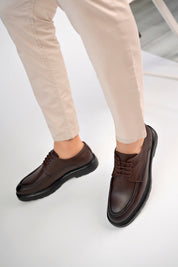 Muggo SAMUEL Guaranteed Casual Classic Genuine Leather Casual Comfortable Orthopedic Thick Sole Men Shoes