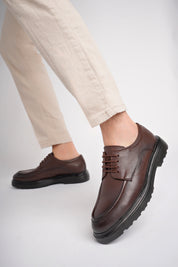 Muggo SAMUEL Guaranteed Casual Classic Genuine Leather Casual Comfortable Orthopedic Thick Sole Men Shoes