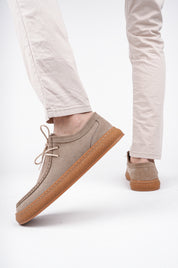 Muggo SANCHEZ Classic Genuine Leather Casual Orthopedic Laced Men Casual Shoes- Suede