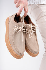 Muggo SANCHEZ Classic Genuine Leather Casual Orthopedic Laced Men Casual Shoes- Suede